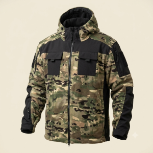 Chaqueta forro polar Combi camuflaje con negro