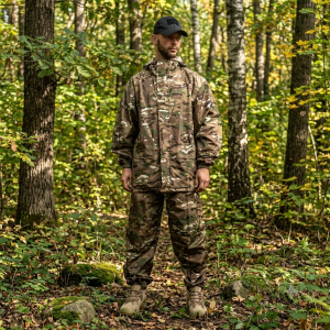 Conjunto impermeable fino camuflaje militar