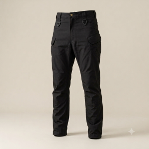 Pantalones tácticos finas elásticos Negro