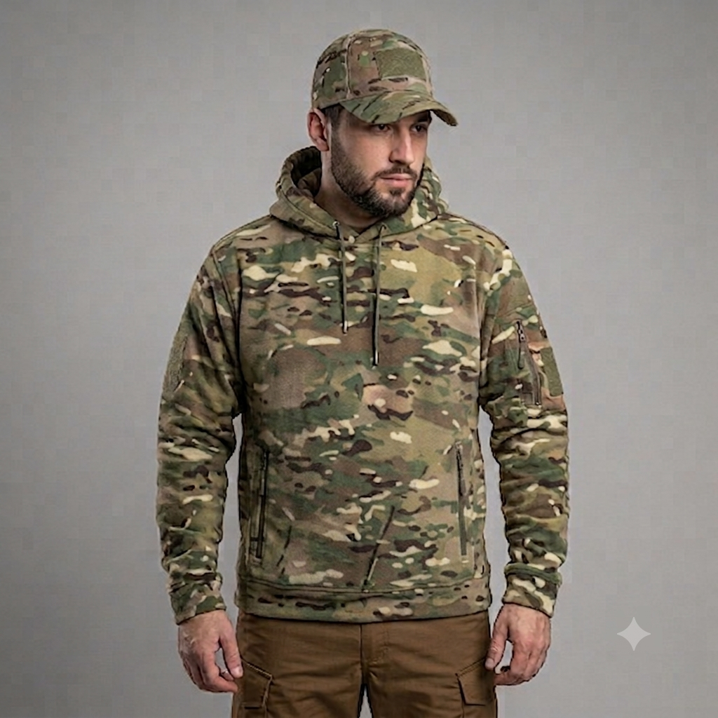 Sudadera de forro polar camuflaje - Imagen 3