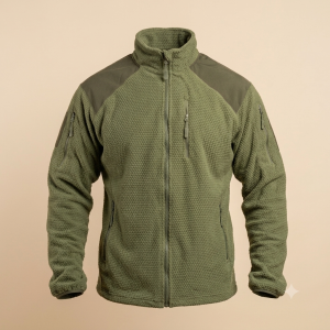 Chaqueta forro polar panal color verde