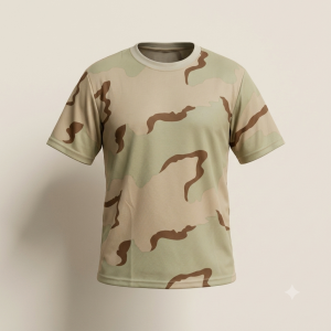 Camiseta manga corta Camuflaje oliva