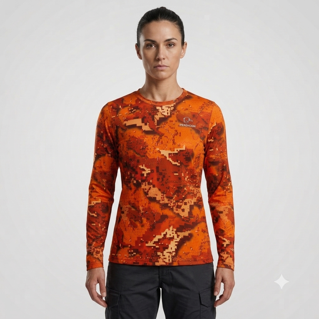 Camiseta elástica manga larga Pixel Naranja - Imagen 4