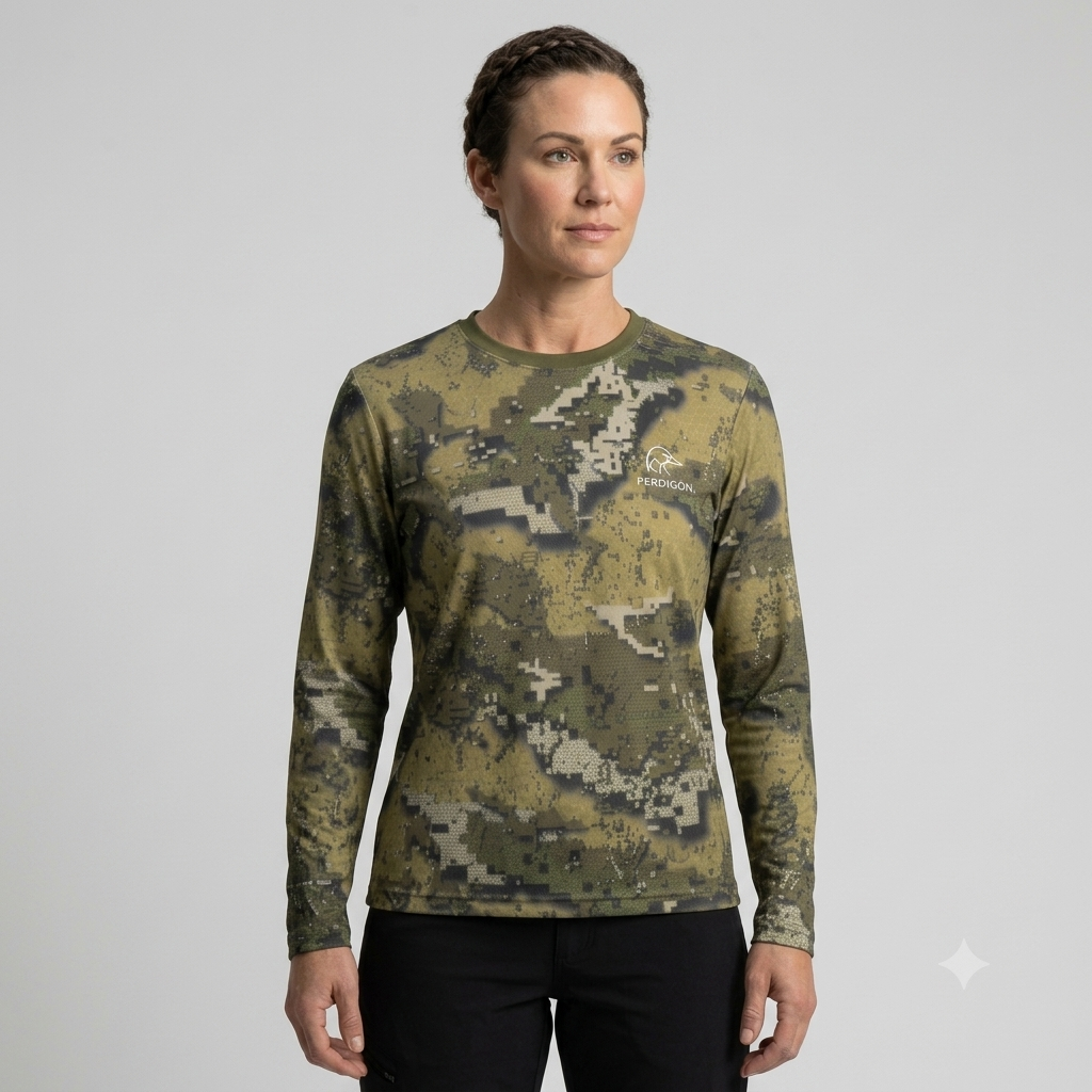 Camiseta elástica manga larga Pixel Verde - Imagen 4