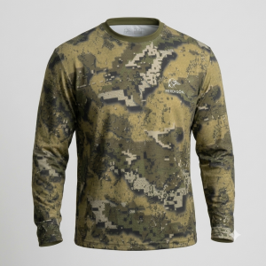 Camiseta elástica manga larga Pixel Verde