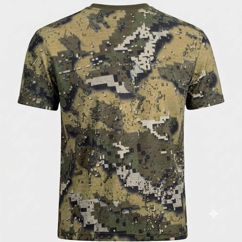 Camiseta elástica manga corta Pixel Verde - Imagen 2