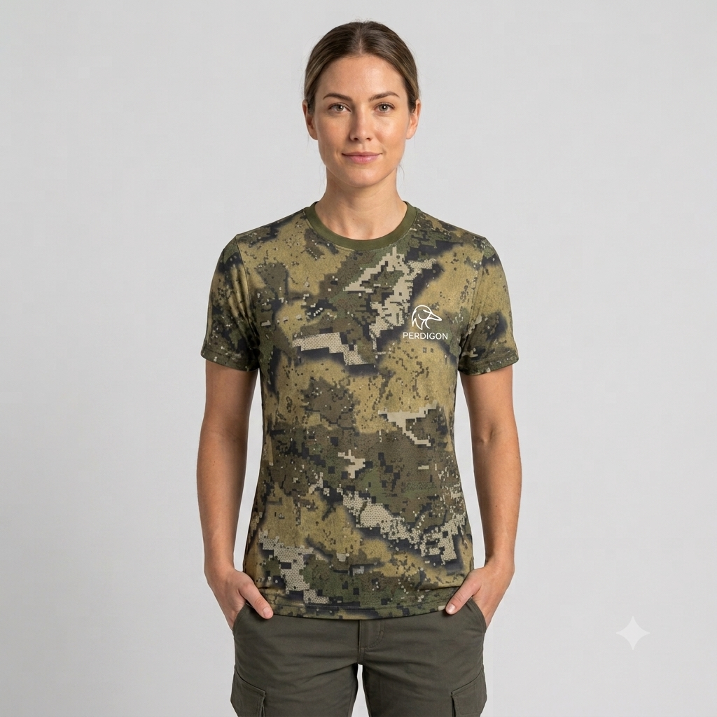 Camiseta elástica manga corta Pixel Verde - Imagen 4