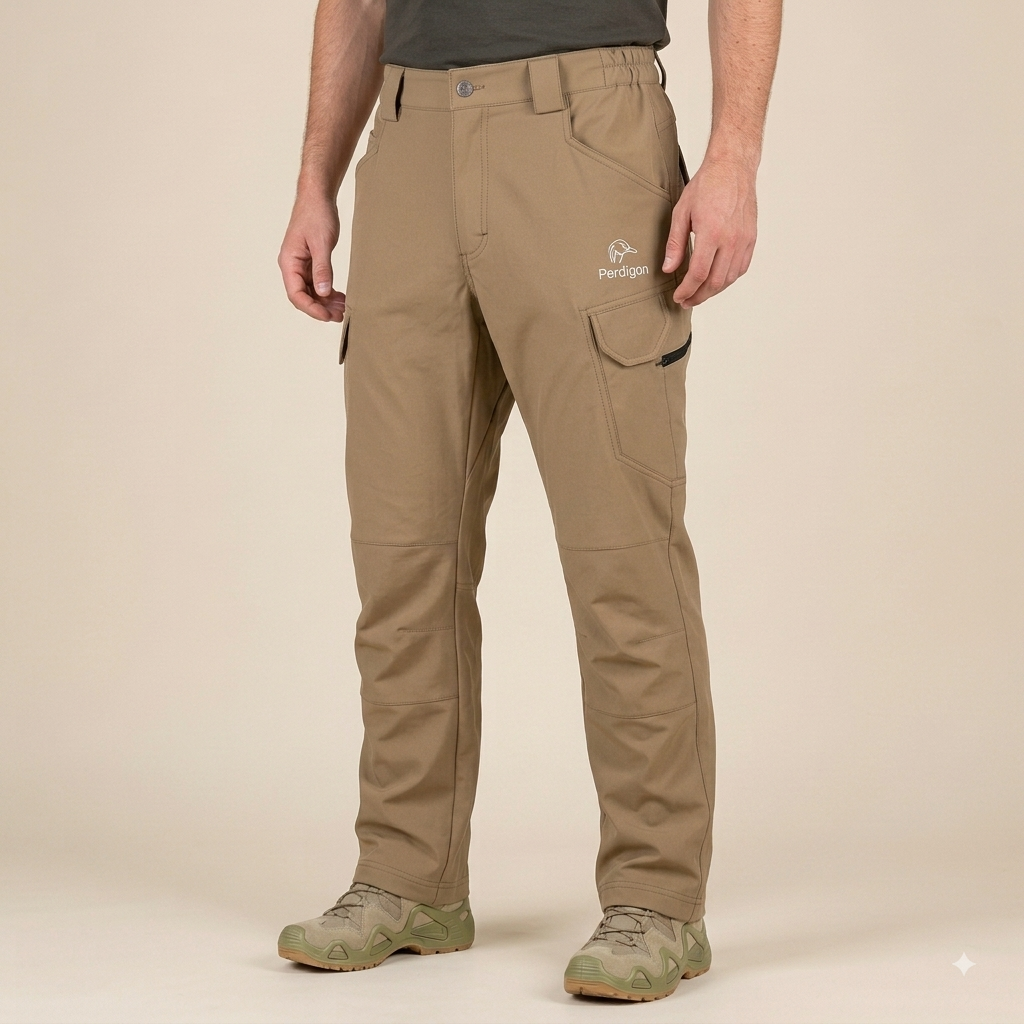 Pantalones tácticos elásticos caqui - Imagen 3