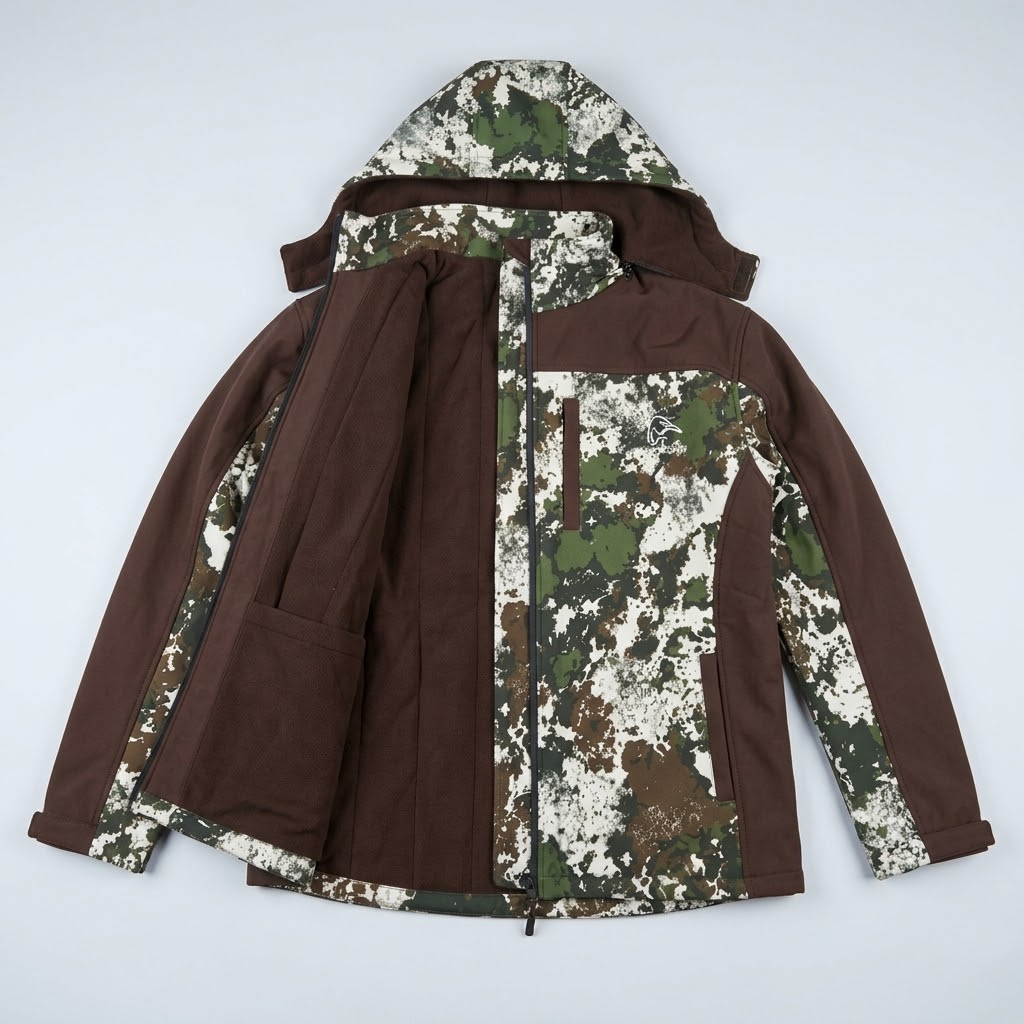 Chaqueta Softshell marrón camuflaje - Imagen 3