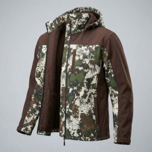 Chaqueta Softshell marrón camuflaje